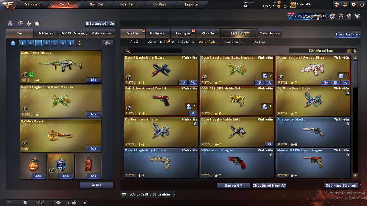 shop acc cf uy tin gia re